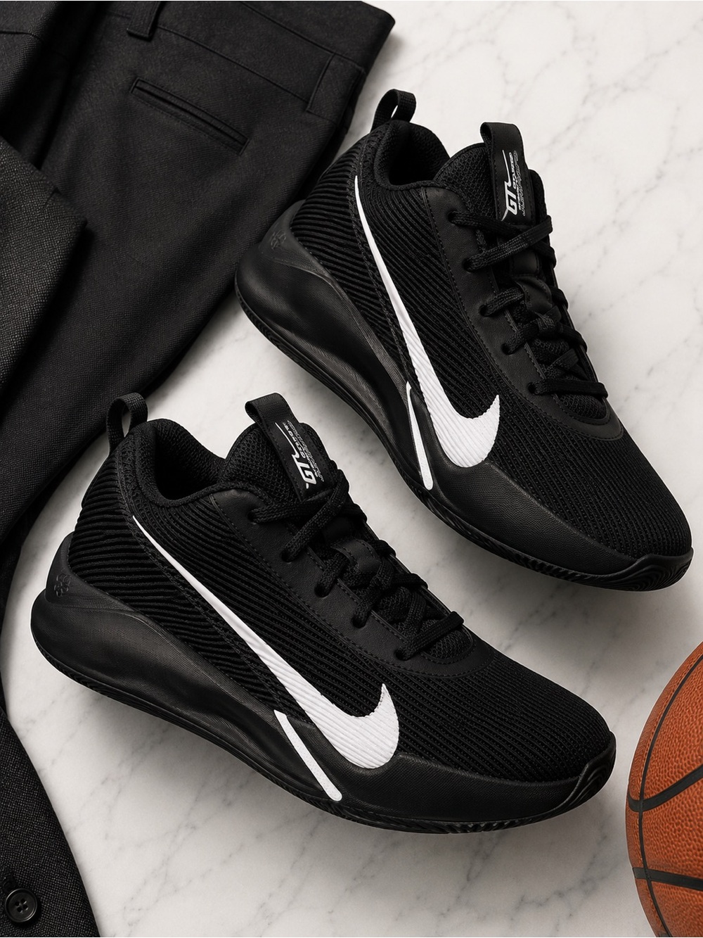 Nike GT Jump Academy Basketball Shoes Black White Men’s Size 11 FV5524-003 - Picture 2 of 8
